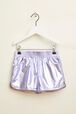 Metallic Girl Shorts Lilac front view