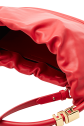 Domino medium leather bag Red details view 2