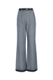 Pleated Jeans Raw front view