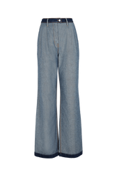 Pleated Jeans Raw front view