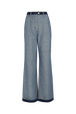 Pleated Jeans Raw front view