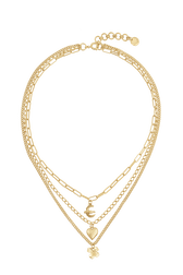 Poetic Garden Talismans necklace Gold front view