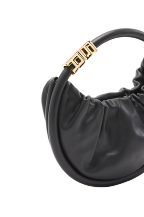 Domino Mini Leather Bag Black details view 2