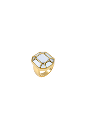 Ring Prism mirror Gold front view