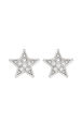 Boucles d'oreilles Starlight Rhodium vue de face