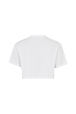 Short-Sleeved Cotton Cropped T-Shirt White back view