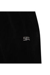 Light Velvet Girl Tracksuit Pants Black details view 1