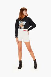 SR Wool Shorts White front worn view
