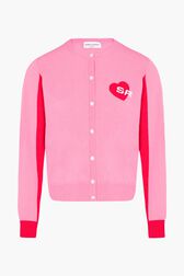 Cardigan cœur SR Rose vue de face
