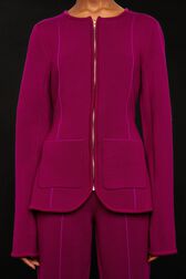 Women Milano Knitted Jacket Fuchsia details view 3