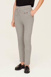 Jogging multicolore signature femme Gris vue de détail 1