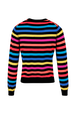 Women Brushed Poor Boy Striped Sweater Multico striped rf back view