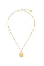 Golden Medals Heart necklace Gold front view