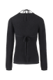 Women Removable Flowers Sweater Black back view