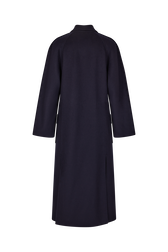 Manteau oversize en double face Navy vue de dos