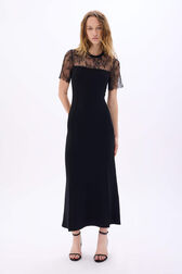 Lace dress Black front worn view