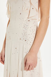 Robe longue en mousseline Nude vue de détail 1