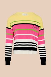 Pull logo Sonia Rykiel colorblock femme Multico vue de face