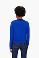 SR Heart Sweater Baby blue back worn view