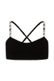 Brassière fines bretelles Noir vue de face