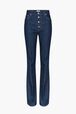 Flare High Waist Jeans Baby blue front view