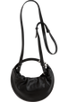 Sac Domino cuir cabochons strass femme Noir vue de dos