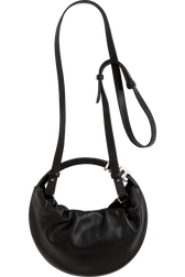 Sac Domino cuir cabochons strass femme Noir vue de dos