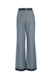 Pleated jeans Raw front view