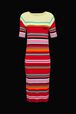 Women Colorblock Short Sleeve Long Dress Red front view