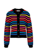 Cardigan Big Poor Boy rayé femme Multico raye rf vue de face