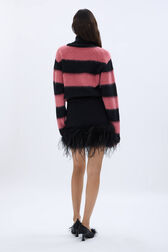 Jersey mini skirt Black back worn view