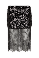 Sequined Midi Skirt Black front view
