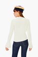 Wool Sweater Blanc vue portée de dos