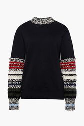 Women Cotton Sweat Black front view