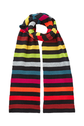 Women Multicolor Striped Scarf Multico striped back view