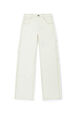 Pantalon cargo droit fille toile - BONTON x Sonia Rykiel Creme vue de face