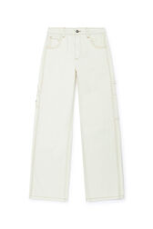 Pantalon cargo droit fille toile - BONTON x Sonia Rykiel Creme vue de face