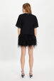 Short-sleeved jumper Black back worn view