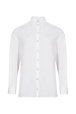 Chemise en popeline Blanc vue de face