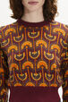 Pull manches longues imprimé motif Vintage Papyrus Orange vue de détail 2