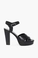 Sandals Mme Rykiel en cuir Noir vue de face