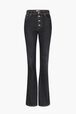 Jean flare taille haute Noir vue de face