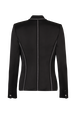 Satin-back viewed crepe suit jacket with rhinestone detailing Black back