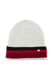 Bonnet rayé femme Ecru vue de face