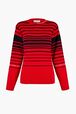 Iconic Rykiel Multicolored Stripes Sweater Red front view