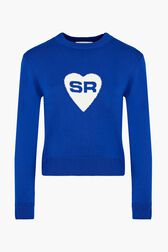 SR Heart Sweater Baby blue front view
