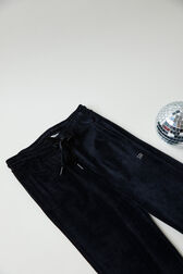 Pantalon flare fille velours Noir vue de détail 3