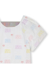 Robe en percale brodée Multico blanc vue de détail 1