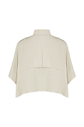 Cape crop gabardine femme Beige vue de dos
