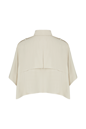 Cape crop gabardine femme Beige vue de dos